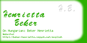 henrietta beker business card